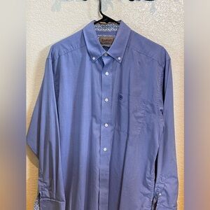 ARIAT - Men’s Long Sleeve - Wrinkle Free Series. Button Down Series.Size:M.Blue.